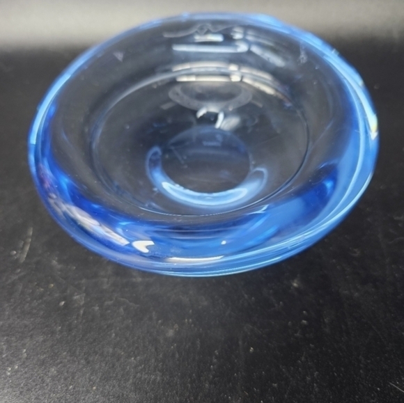 MCM blue Holmegaard "shell" bowl, signed - Picture 5 of 8